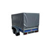 Remorca auto Vesta Trailer dublu ax 750kg cu prelata gri 130cm