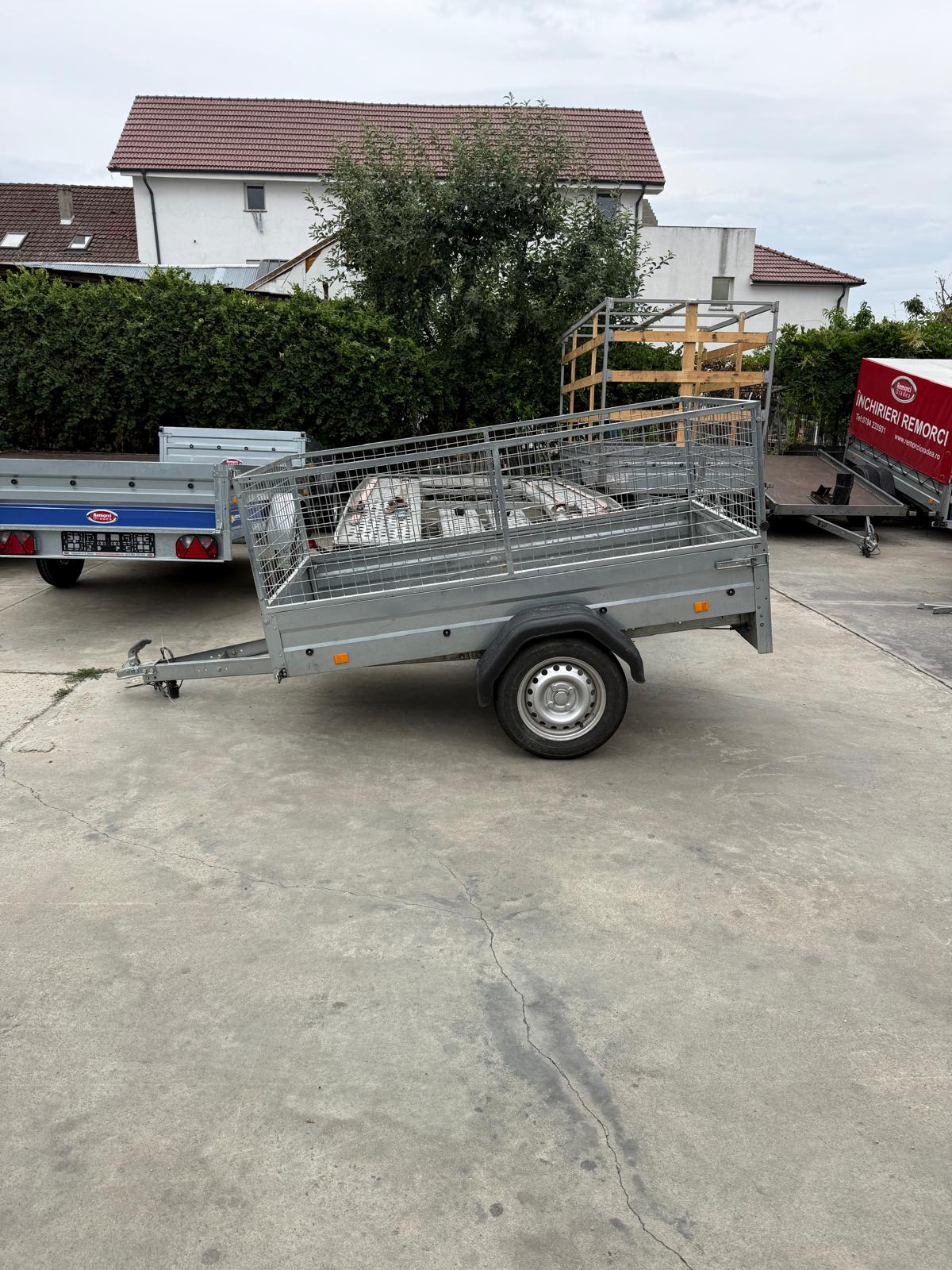 Remorca cu grilaj 200x108x82 second hand 2025 mono ax 750kg