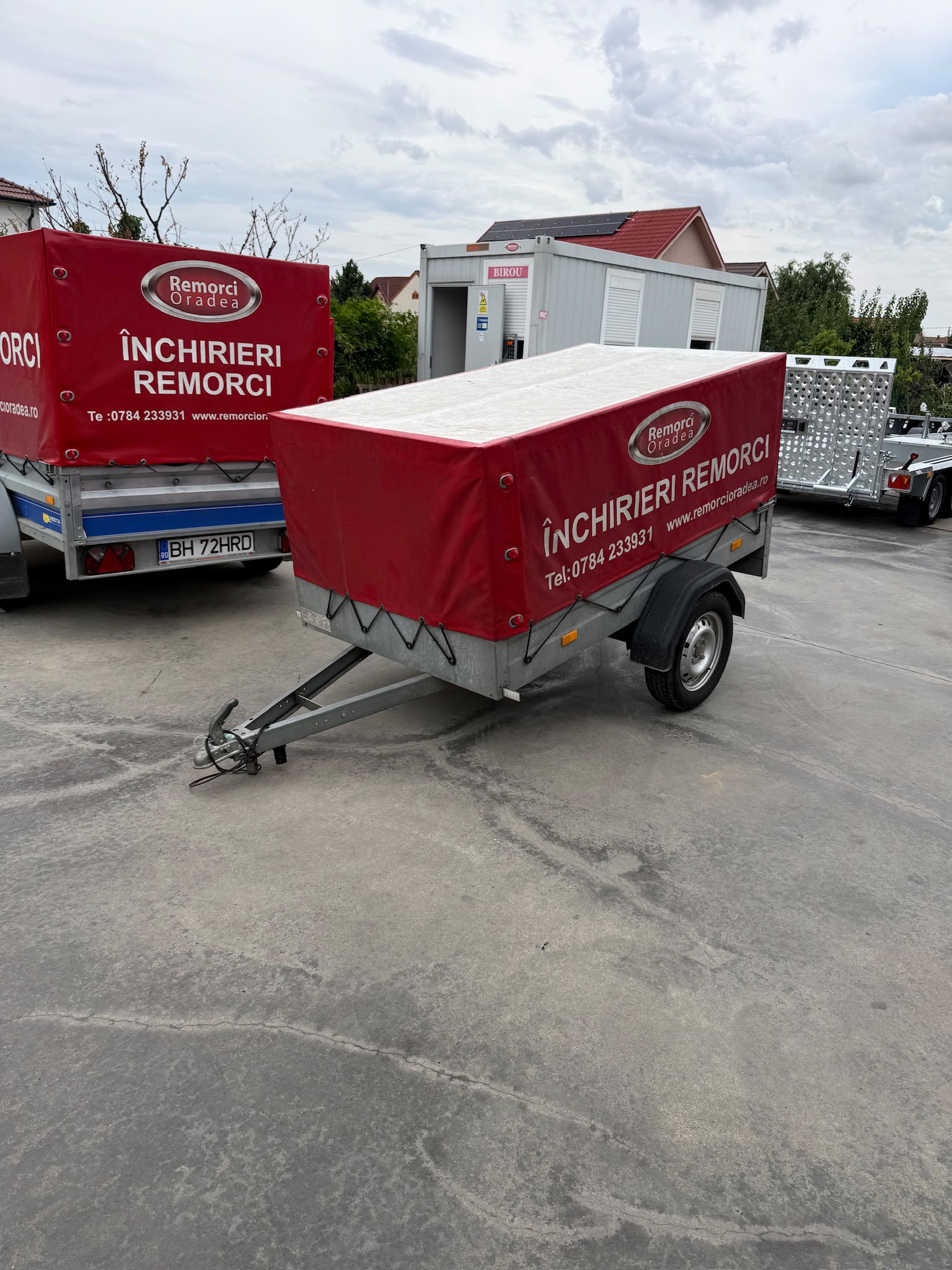 Remorca cu prelata 200x108x90 second hand 2025 mono ax 750kg